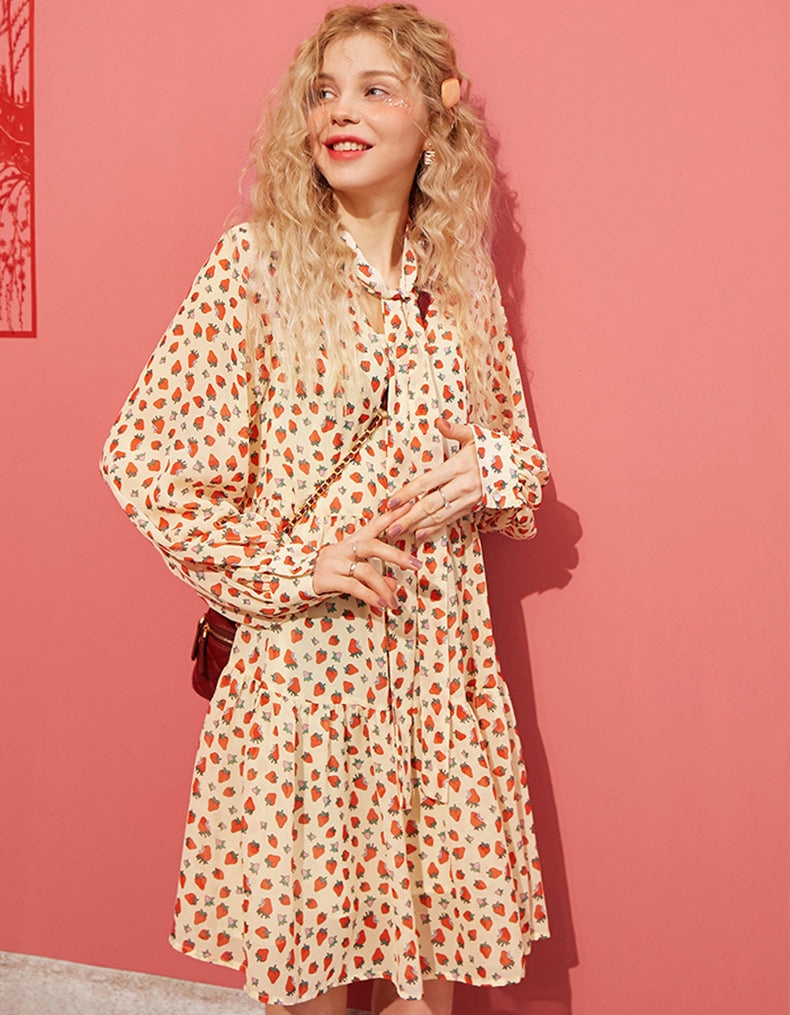 Lantern Sleeve Dress
