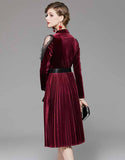 Gold Velvet Dress