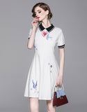 Narcissus Embroidery Dress