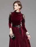 Gold Velvet Dress