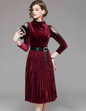 Gold Velvet Dress