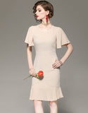 Apricot Agapanthus Dress