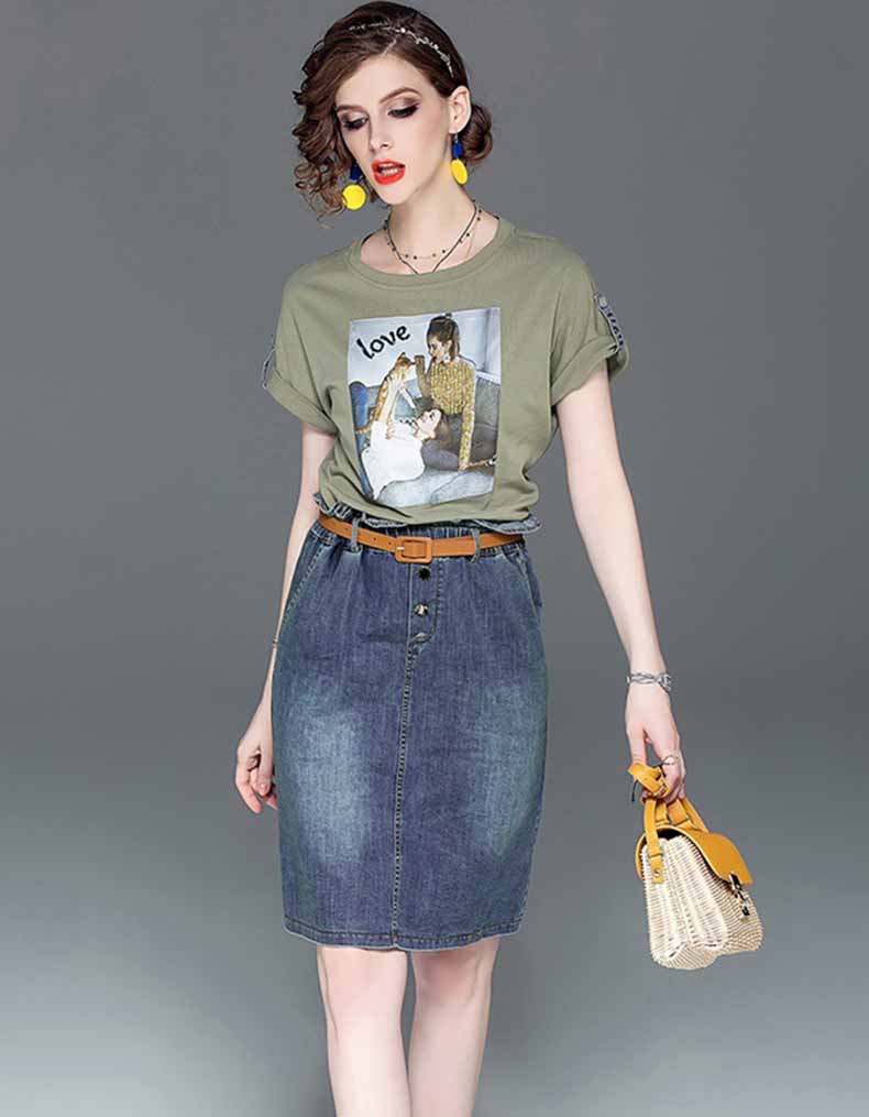 Green Denim Dress