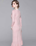 Pink Knitting Two-Piece