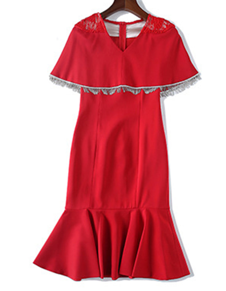 Spliced Cloak Dress