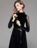 Gold Velvet Dress