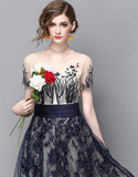 Scenery Embroidery Dress