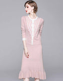 Pink Knitting Two-Piece